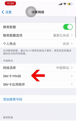 承留镇苹果14维修网分享如何给iPhone14的SIM卡设置密码 