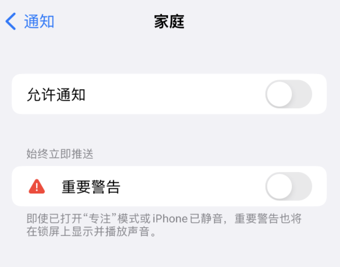 承留镇苹果14维修分享iPhone14系列机型弹出“家庭”警告后卡死如何解决 